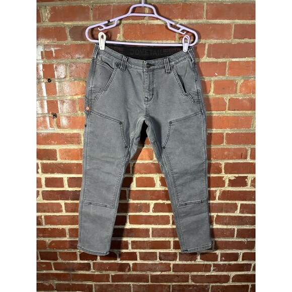 Dovetail Workwear Maven X Thermal Denim Grey Womens Pants Size 6 Inseam 27.5 - Picture 1 of 10